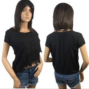 WS69 Ya Los Angeles ruffled Lace Crop Top M